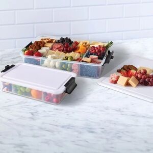 Sabatier Snacklebox 2-piece Set with Cutting Board Lids